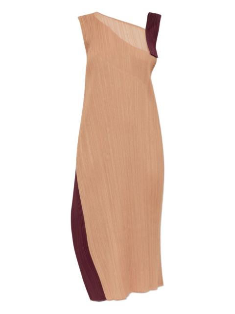pleated asymmetric dress