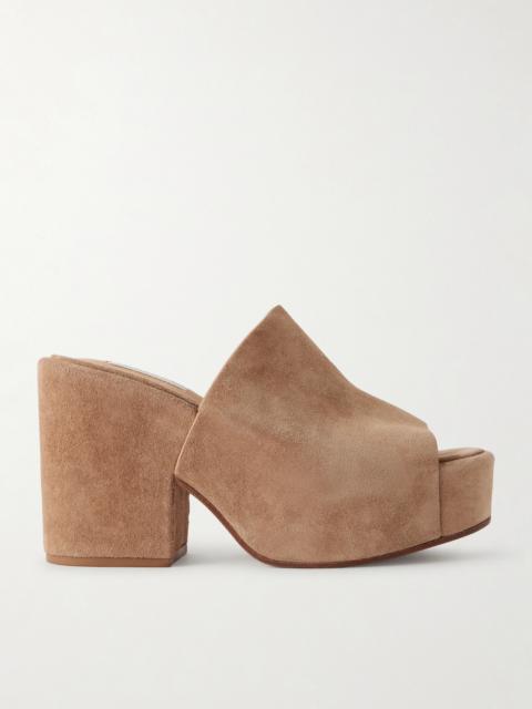 Ares Suede Platform Mules
