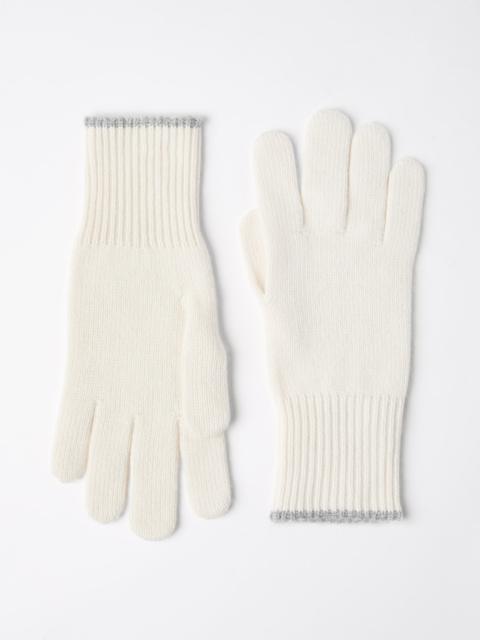Cashmere knit gloves