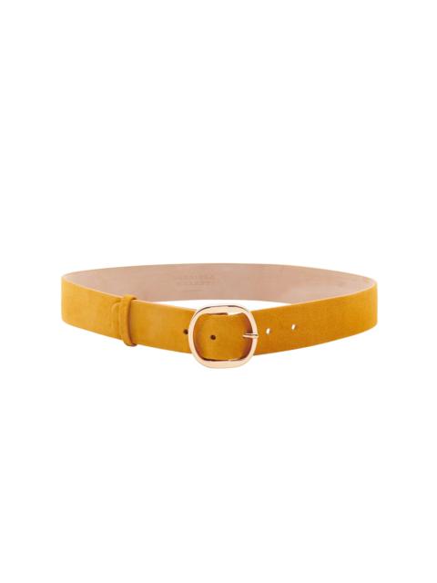 Elster Buckle Belt in Golden Birch Suede