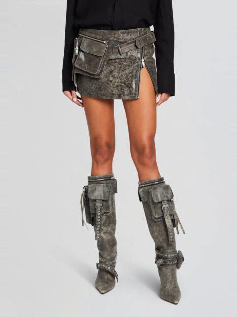 LANGELY LEATHER SKIRT