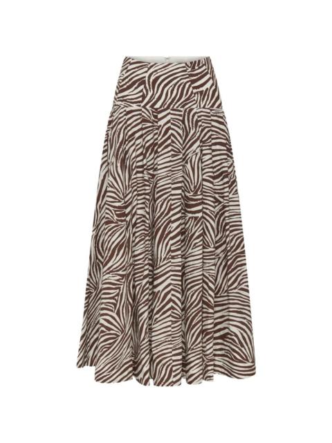 Yasmin pleated midi skirt