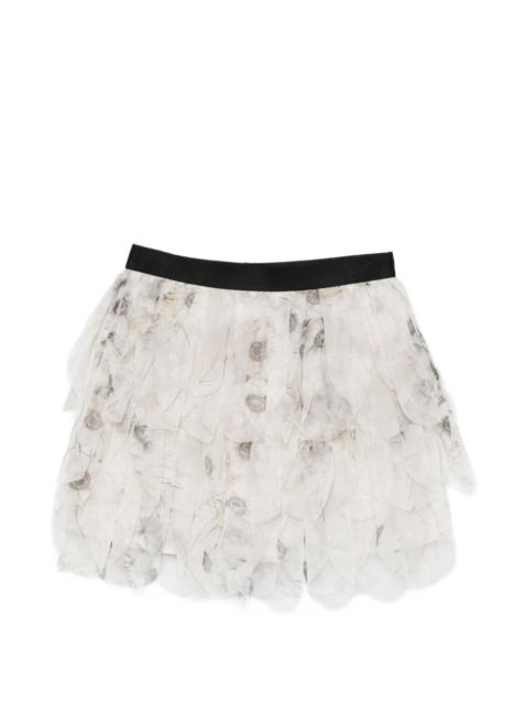 ruffled mini skirt