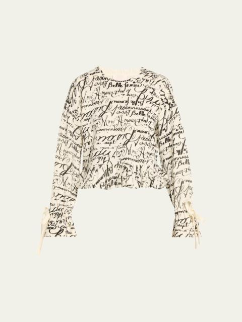 Cropped Love Journal Sweater