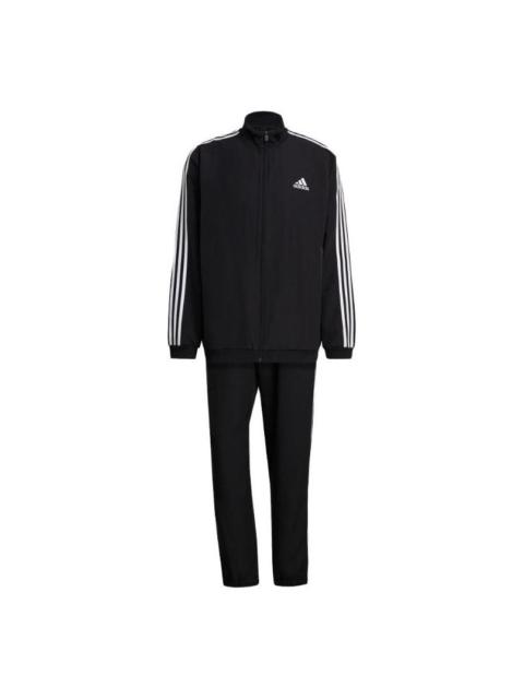 adidas Aeroready Essentials Regular-Fit 3-Stripes Track Suit Asia Sizing 'Black' GK9950