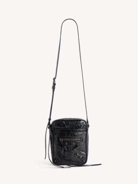 Men's Le City Vertical Crossbody Bag in Black