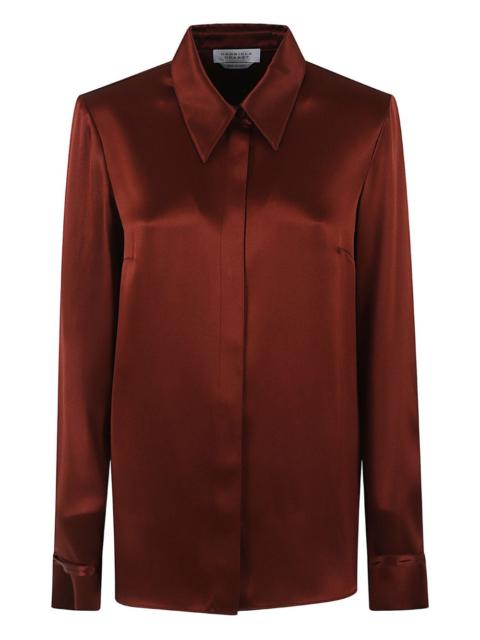 long-sleeve silk shirt