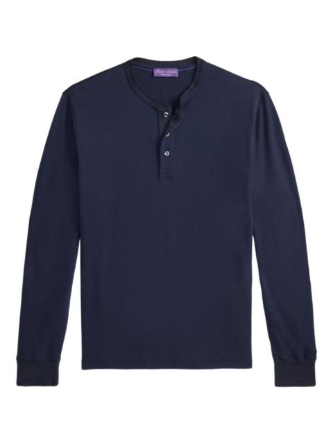 Henley long-sleeve T-shirt