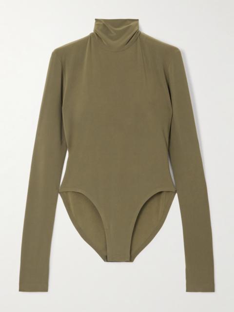 Stretch-jersey Turtleneck Bodysuit