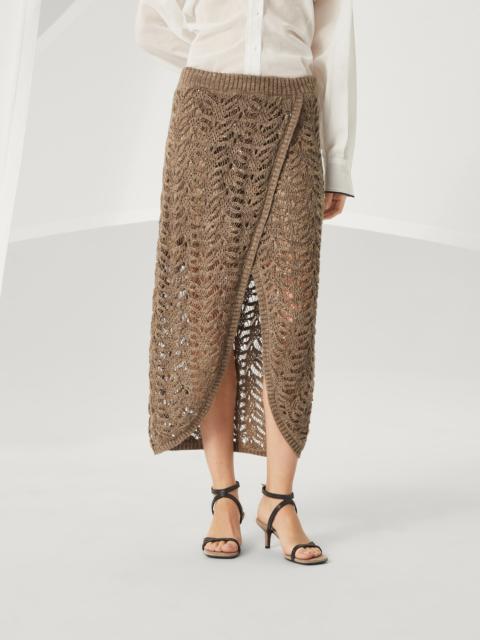 Foliage lace knit skirt in linen and silk Diamond yarn