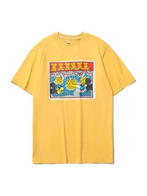 Li-Ning x Disney Mickey x Keith Haring Tee 'Yellow Blue' AHSR499-4