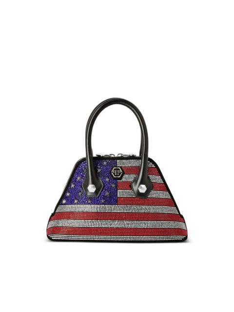 rhinestone-embellished tote bag