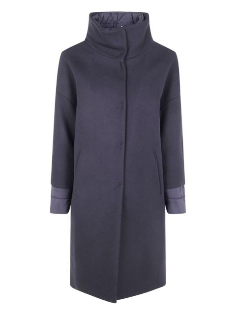 funnel-neck long jacket