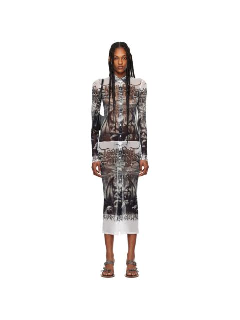 Black & White 'The Diablo' Midi Dress