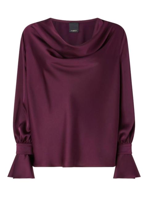 Filipa draped-neck blouse