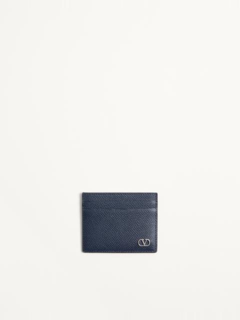VALENTINO GARAVANI VLOGO SIGNATURE CARDHOLDER IN GRAINY CALFSKIN