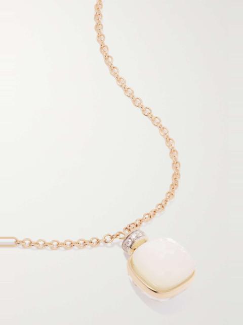 Nudo 18-karat rose and white gold multi-stone necklace