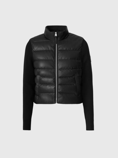 LEELO Hybrid Leather Down Bomber Jacket