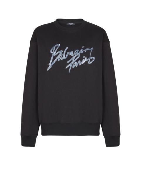 Printed cotton sweatshirt