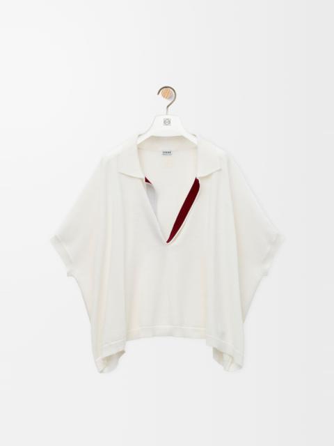 Polo sweater in wool