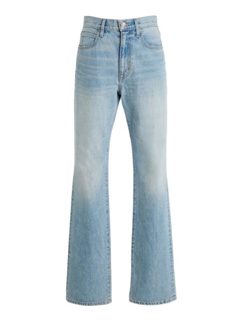 London Rigid High-Rise Straight-Leg Jeans light wash