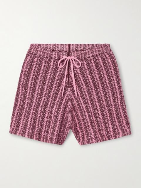 Striped Crocheted Cotton Shorts
