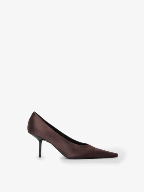 Sloan Stiletto Pump In Dark Brown Satin