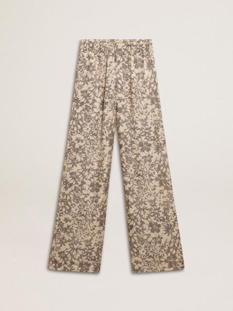 Women's joggers with floral print
