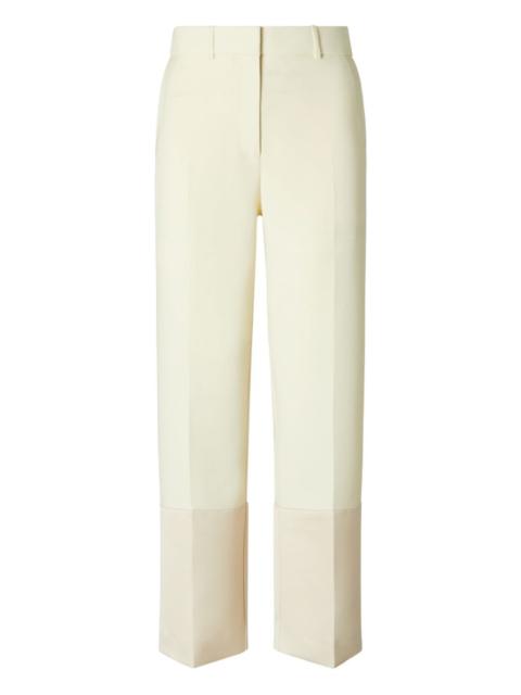 contrast-cuff trousers
