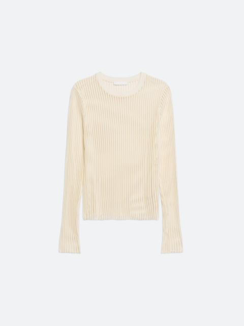 SPACED SHEER CREWNECK