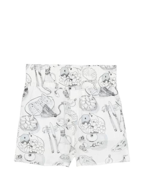 Jacquemus Graphic-print High-waisted Shorts