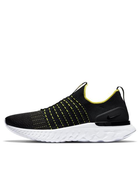 Nike React Phantom Run Flyknit 2 'Black Sonic Yellow' CJ0277-004