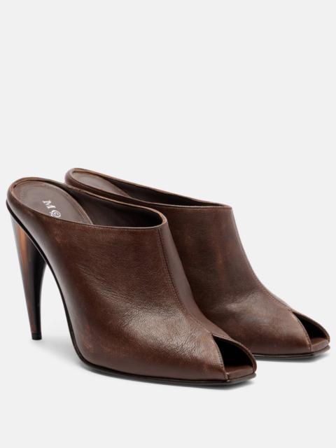 Leather mules