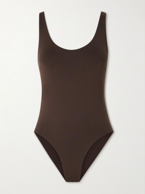 Scoop recycled swimsuit Dark purple