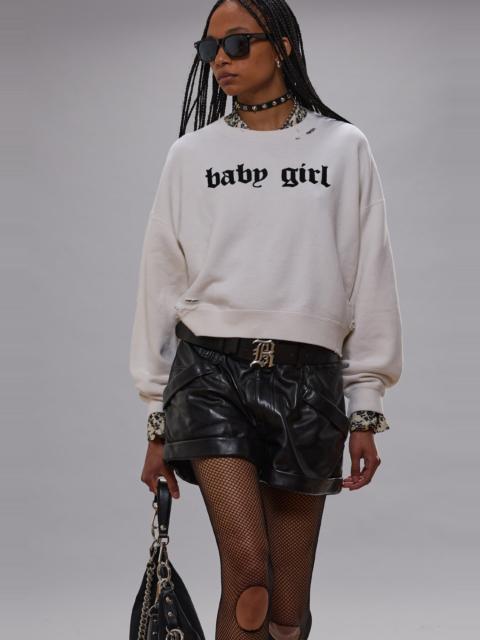 BABY GIRL CROPPED CREWNECK