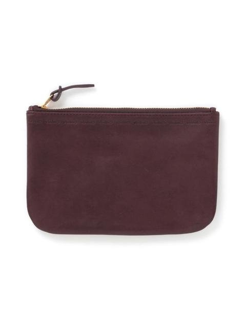 LEATHER TRAVEL POUCH BURGUNDY