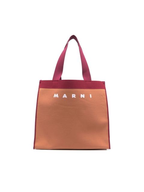 logo print tote bag