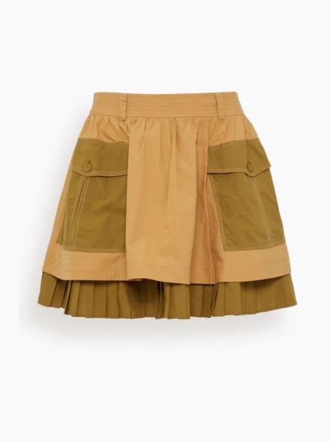Jaqueline Skirt in Sahara Colorblock