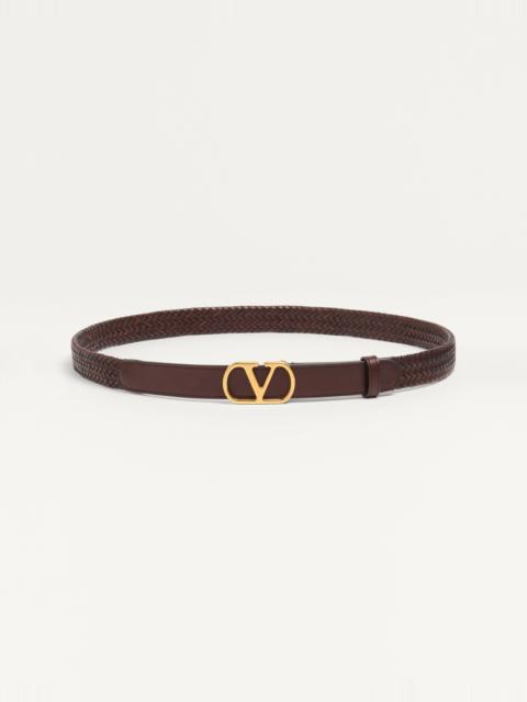 VLOGO SIGNATURE BRAIDED CALFSKIN BELT 25 MM