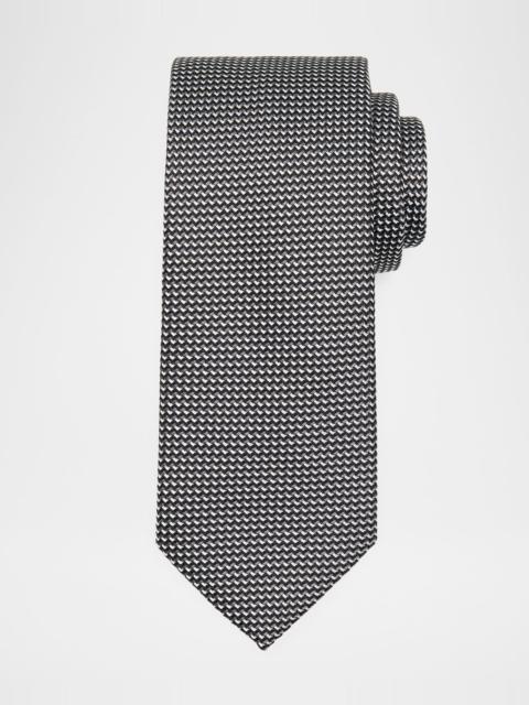 Men & apos;s Micro-Woven Jacquard Silk Tie
