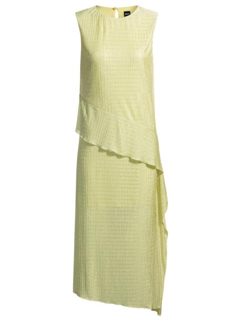 PLISSÉ DRESS WITH LAYERED EFFECT