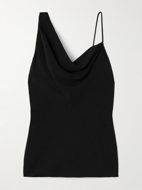 Asymmetric Draped Crepe Top