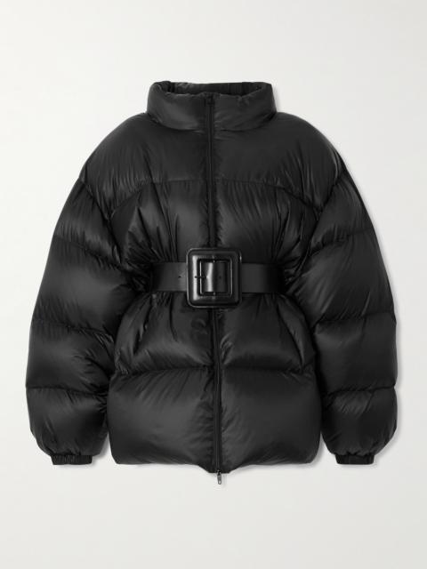 Hourglass Belted Quilted Shell Down Jacket