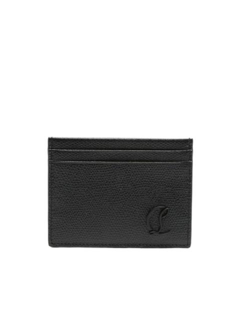 logo-embossed leather cardholder