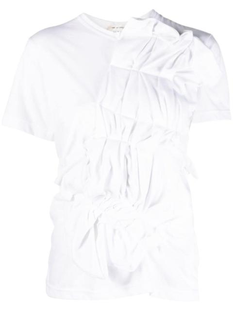 gathered-detail short-sleeve top