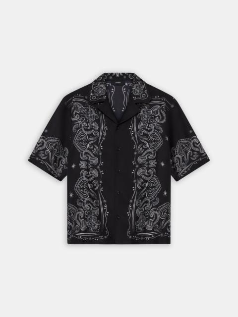 BANDANA PAINT OVERSIZED BOWLING SHIRT