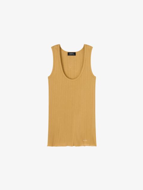 FITTED LISLE THREAD TANK TOP
