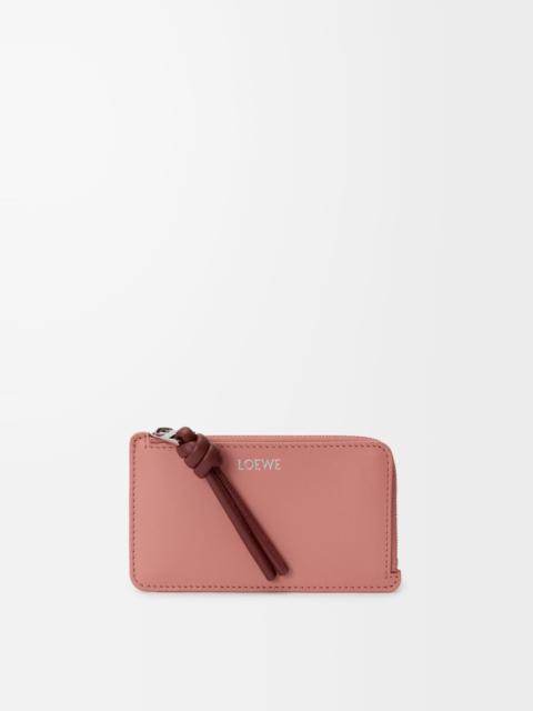 Knot coin cardholder in shiny nappa calfskin
