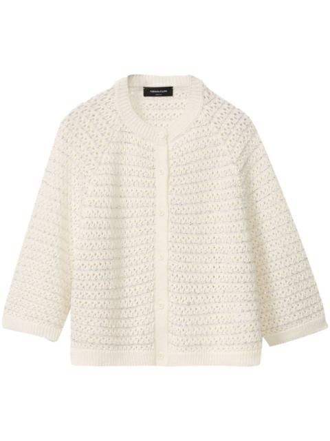 open-knit cardigan
