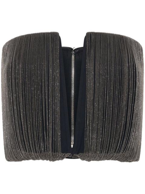 beaded plunge tank top